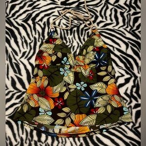 Floral y2k top/ bathing suit top